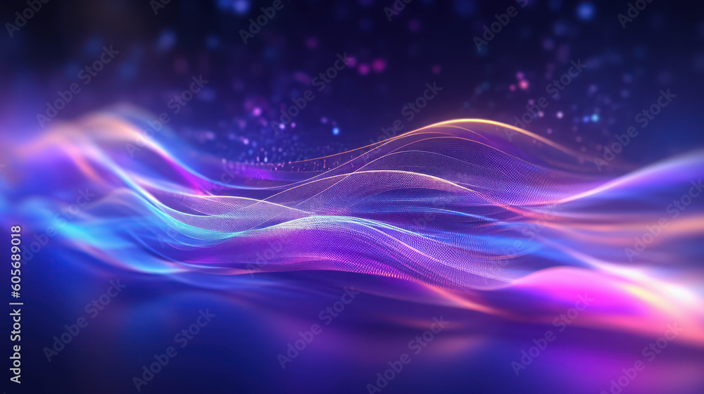 abstract futuristic background with purple and blue glowing neon moving high speed wave lines and bokeh lights data transfer concept abstract futuristic background with purple and blue glowing neon moving high speed wave lines and bokeh lights data transfer concept