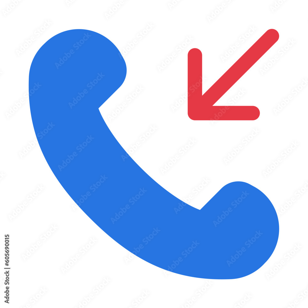 incoming call telephone Flat graphic design icon incoming call telephone Flat graphic design icon