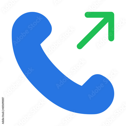 outgoing call telephone Flat graphic design icon