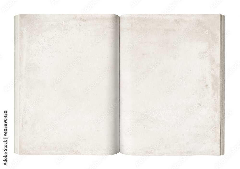 Naklejka premium White open book isolated on white
