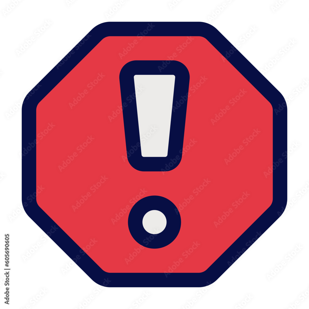 error sign hexagon filled line, outline flat icon error sign hexagon filled line, outline flat icon