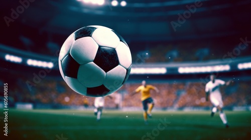 Kick into Action: The Intense Power of a Soccer Striker Ready to Score, generative ai © PATTERN & TEXTURES