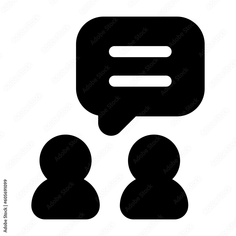 consulting discussion communication chat user solid Glyph icon consulting discussion communication chat user solid Glyph icon