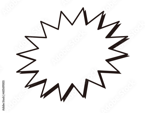 ギザギザのフキダシ　影あり