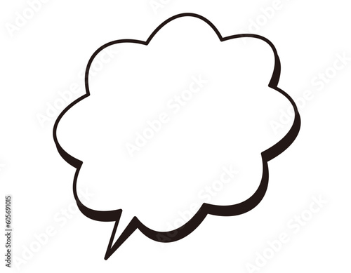 モコモコしたフキダシ　影あり