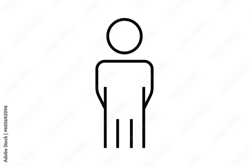 Man icon. Line icon style design. Simple vector design editable. EPS 10 and SVG files Man icon. Line icon style design. Simple vector design editable. EPS 10 and SVG files