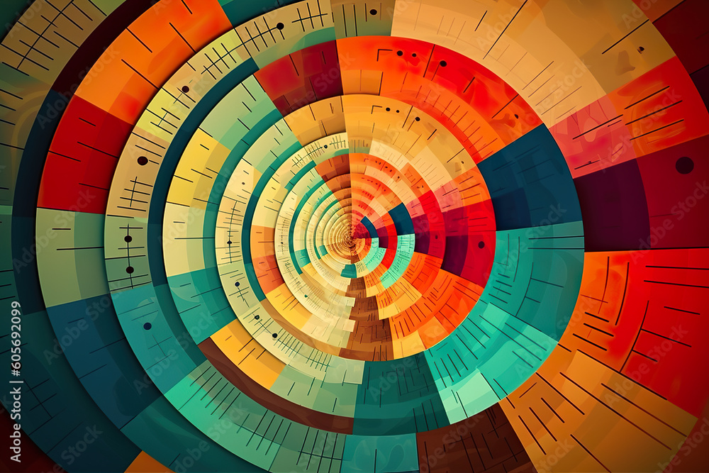 A spiral design with a lot of colors. Generative AI. A spiral design with a lot of colors. Generative AI.