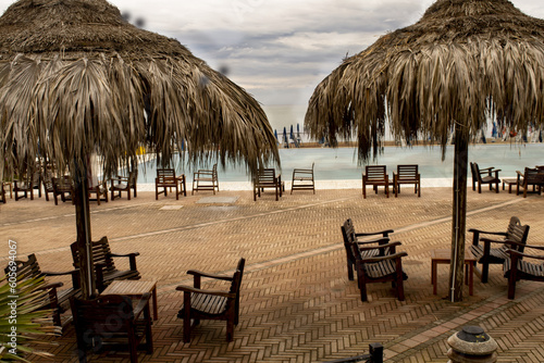 typical view of marine beaches during the winter