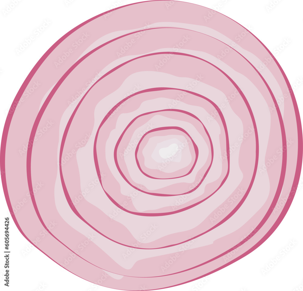 onion slice, onion ring vector illustration, red onion onion slice, onion ring vector illustration, red onion