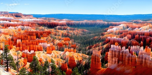 Colorful landscape of Bryce Canyon Park, Utah. Generative AI