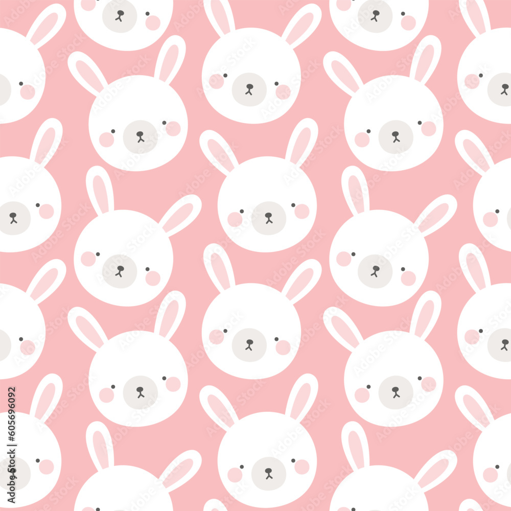 Cute farm animals seamless pattern, abstract hand drawn dot background with adorable farm animals vector illustration