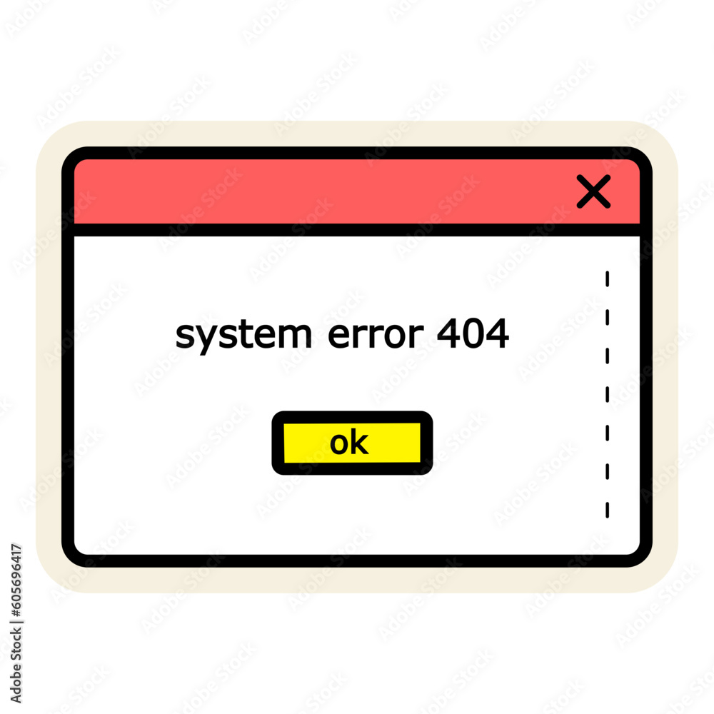 error pop-up message illustration