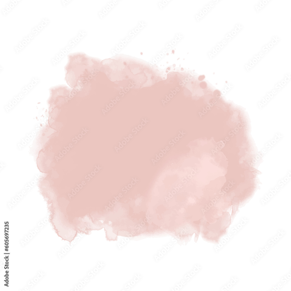 Abstract rose gold watercolor stain texture background