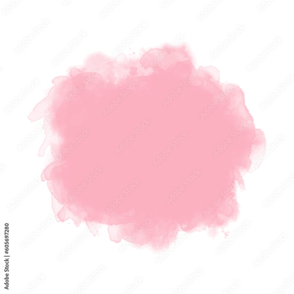 Fototapeta premium Abstract soft pink watercolor stain texture background