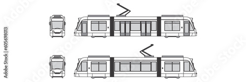 subway outline, year 2000, metro transportation, isolated white background, top, front, back and side view, part 2