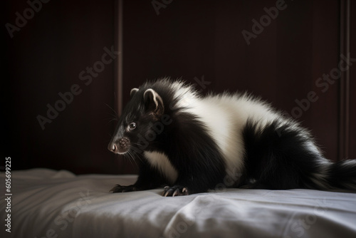 a skunk in bed