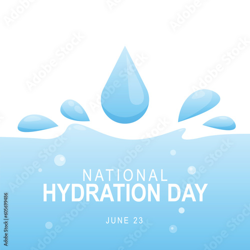 National Hydration Day background.