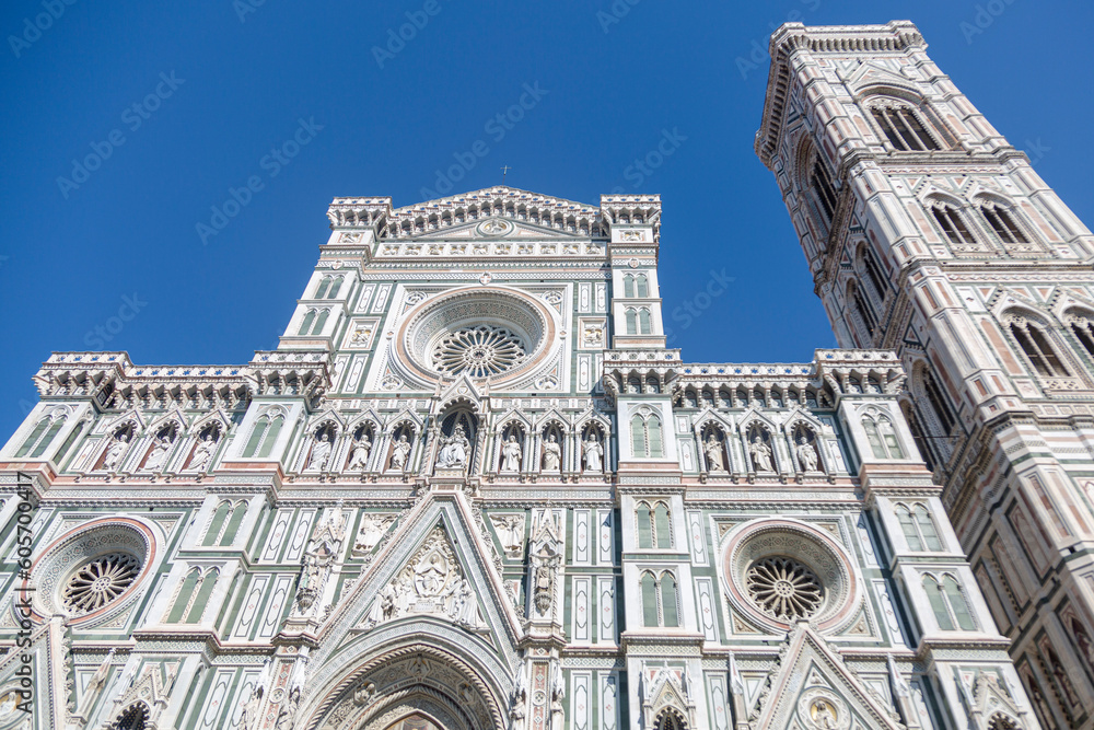 Florence’s Duomo modern façade built in the 19th century, Italy