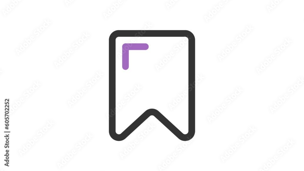 Bookmark, Web Interface animated icon on white background.
Bookmark, Web Interface animated icon on white background.