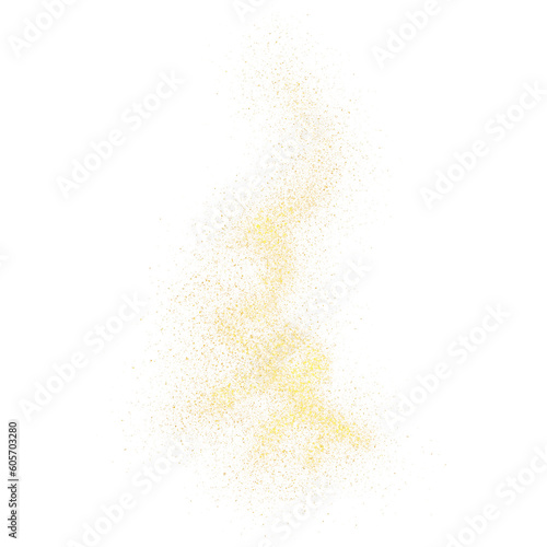 Luxury Sparkles Shiny Gold Powder Glitter PNG Element shape