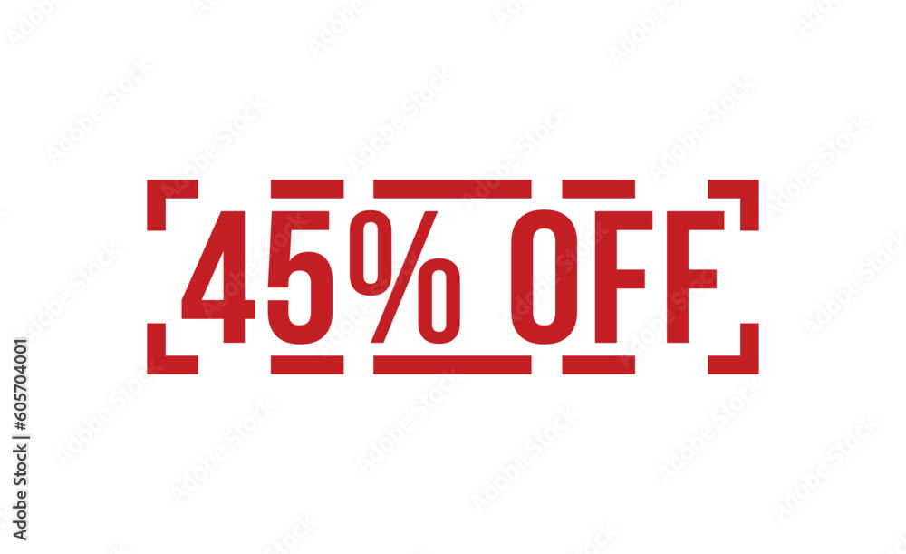 45% off Red Rubber Stamp vector design. 45% off Red Rubber Stamp vector design.