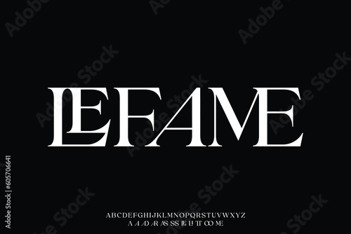 Elegant stylish display font vector with ligature style. Luxury vintage alphabet typeface illustration