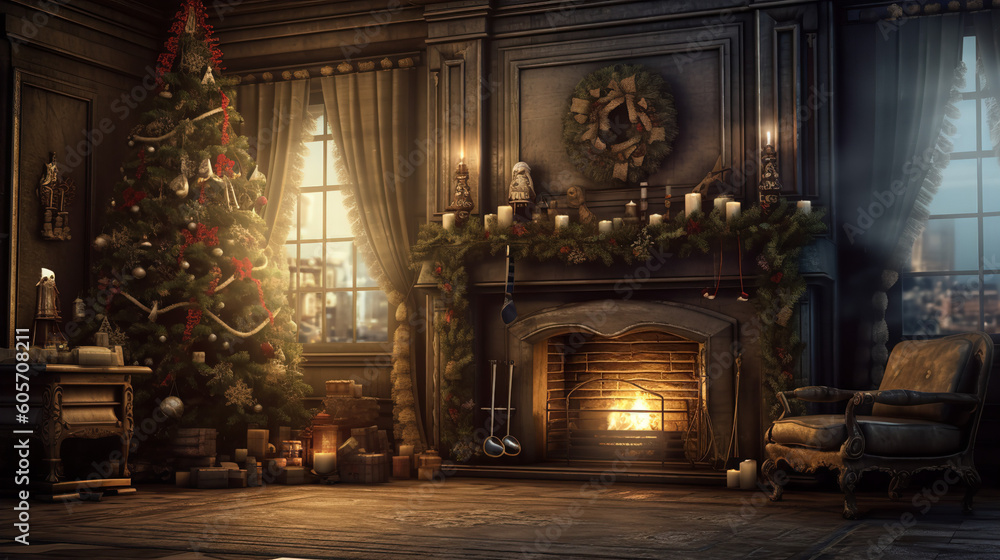 fireplace with christmas decorations fireplace with christmas decorations
