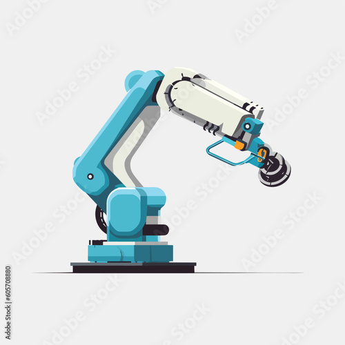 Industry factory robot arm vector isolated
