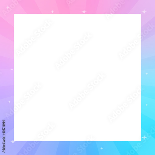 colorful star burst square frame © KEN111