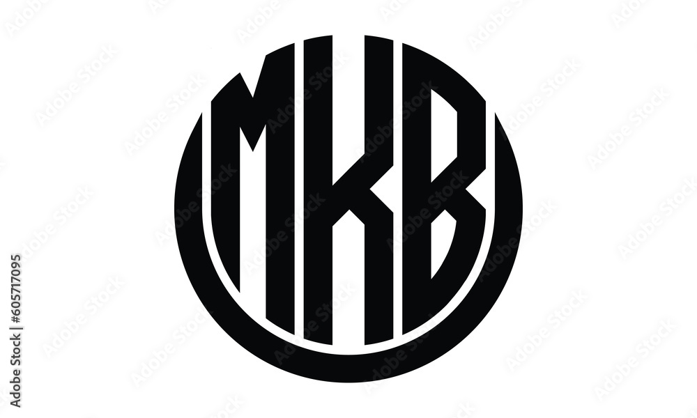 MKB shield with round shape logo design vector template | monogram logo ...