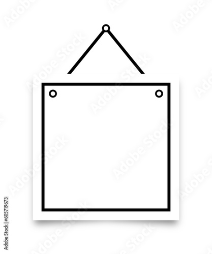 square hanging sign banner