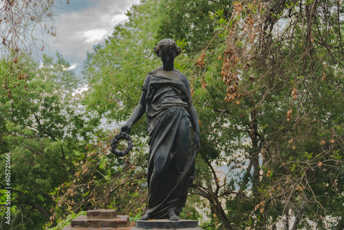Statue of woman, , Santa Lucia Hill in Santiago, Chile