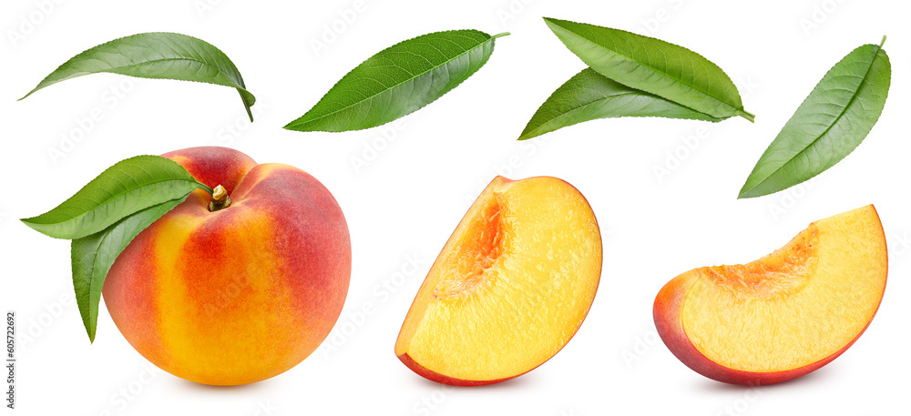 Peach isolated on white background Peach isolated on white background