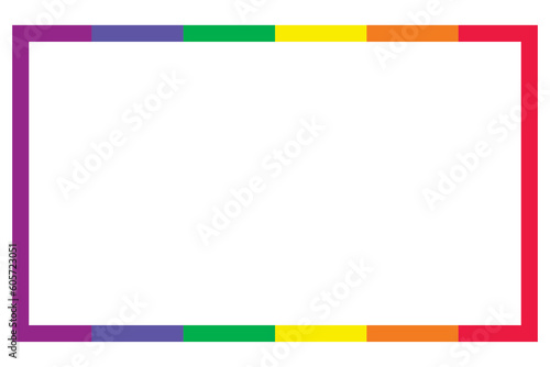 rainbow lgbtq rectangle frame