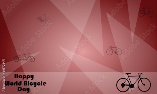 3rd june is world bicycle commemoration day, this is a world bicycle day template that can be used for various needs

