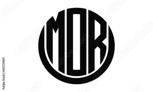 MOR shield with round shape logo design vector template | monogram logo | abstract logo | wordmark logo | lettermark logo | business logo | brand logo | flat logo.	
