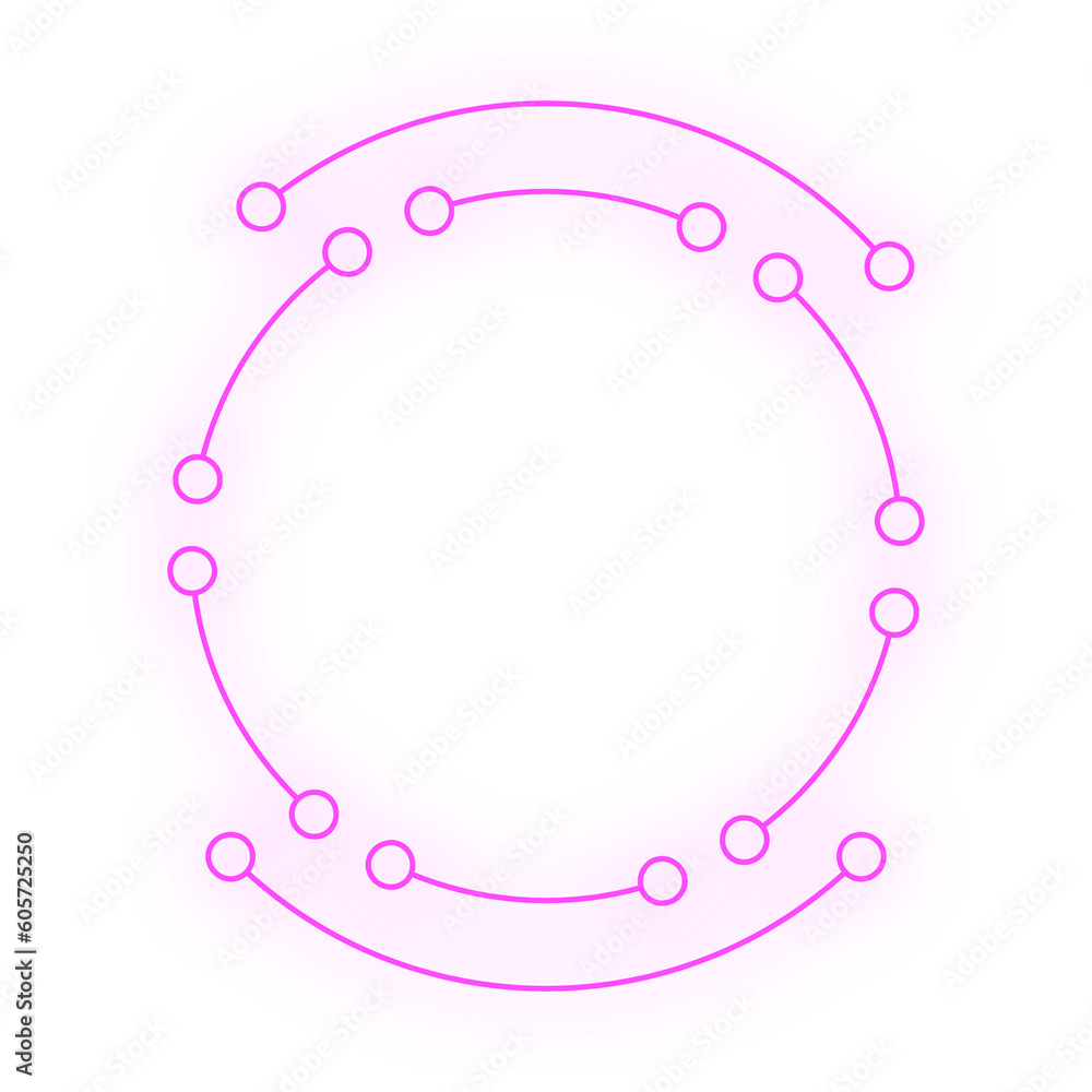 neon tech line frame