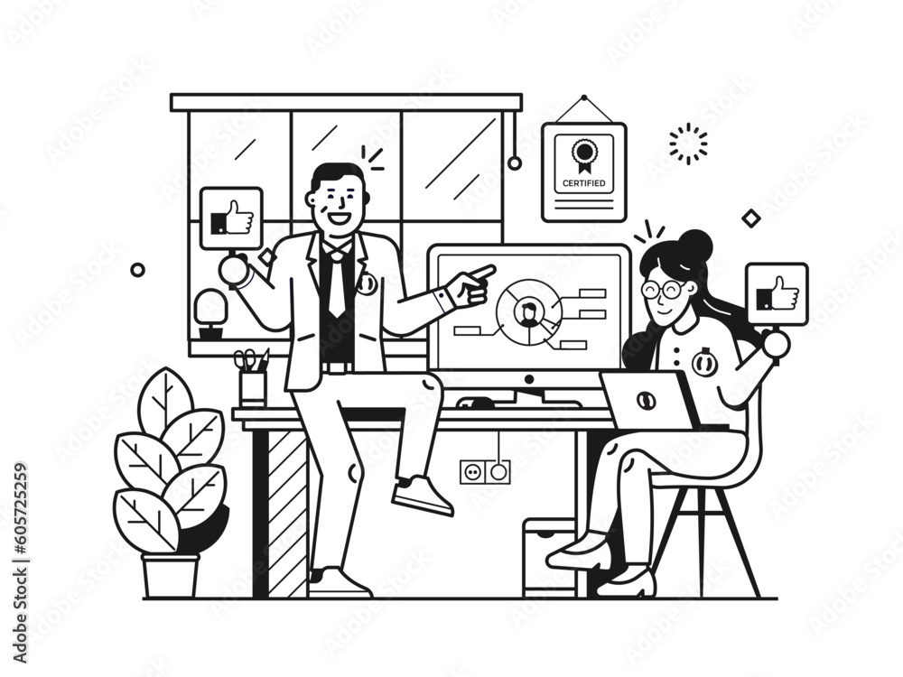 Company Congratulates Employee with Excellent Work Results Company Congratulates Employee with Excellent Work Results