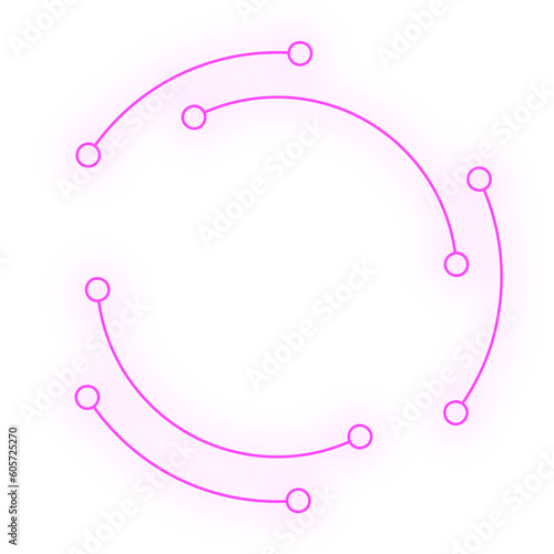 neon tech line frame