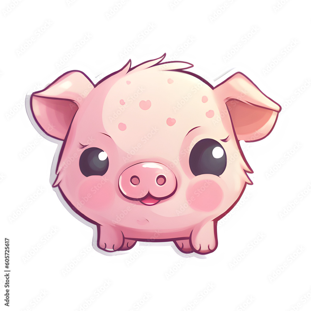 pig cartoon sticker pig cartoon sticker