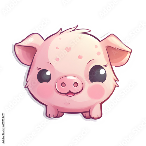 pig cartoon sticker