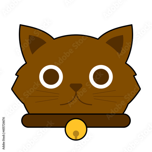 cute cat head element