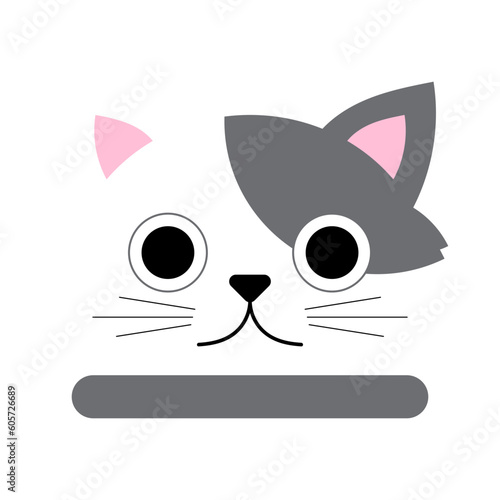 cute cat head element