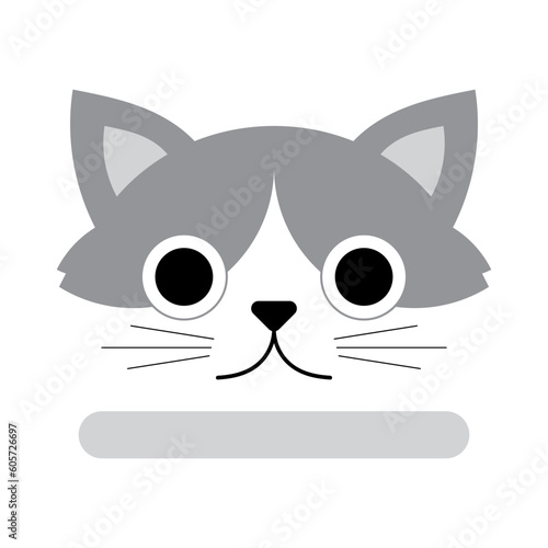 cute cat head element