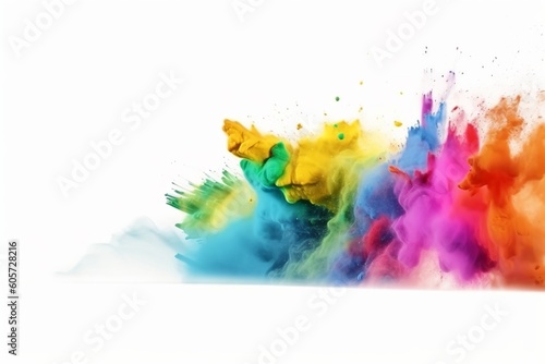 Rainbow Paint Color Powder splash