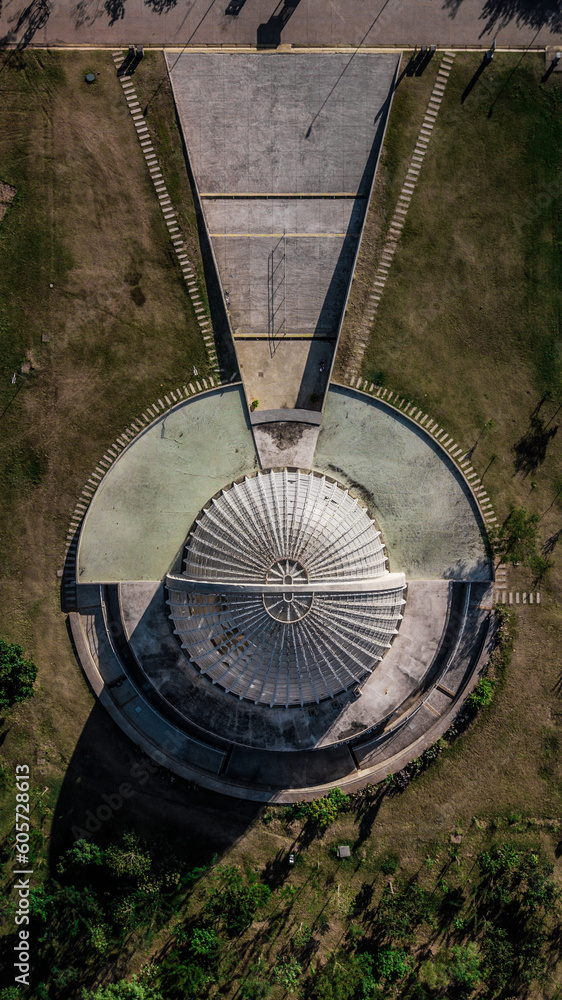 Fototapeta premium Dome of an orchidarium seen from above