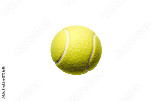 Tennis ball isolated on transparent background. Generative Ai © Areerat
