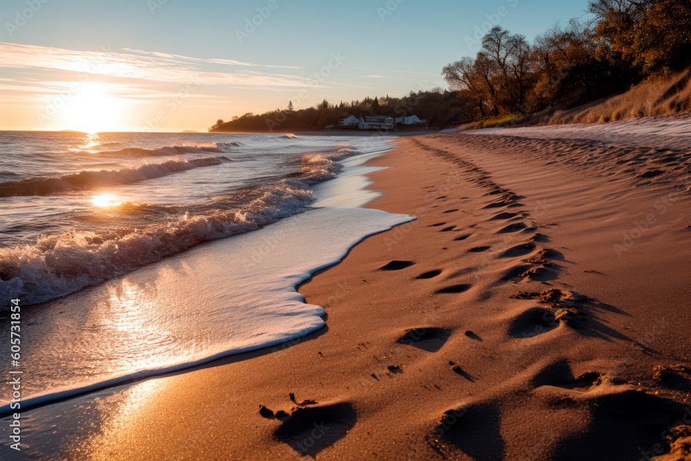 custom made wallpaper toronto digitalWarm sandy beach, Generative AI