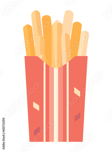 Unhealthy eating icon Fast food fries © djvstock
