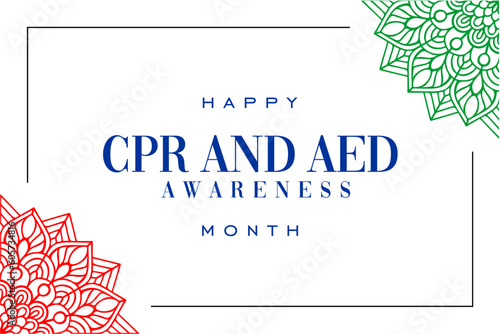 CPR and AED Awareness week background template